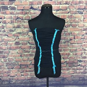 Fredrick's of Hollywood Black Teal Lingerie